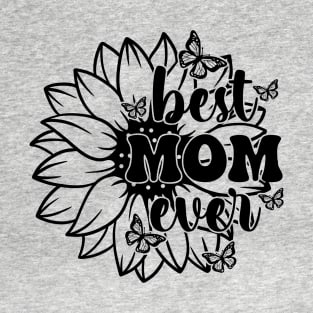 Best MOM ever Sunflower Vintage Mother's Day T-Shirt